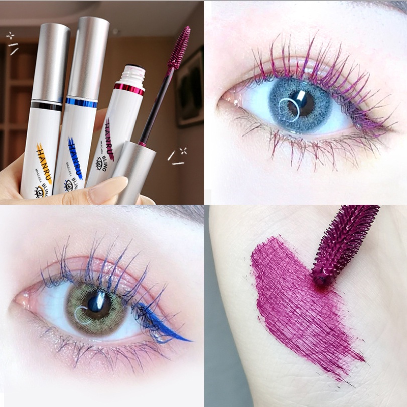 Mascara màu làm cong mi  không lem không trôi Hanru Bling 8ml