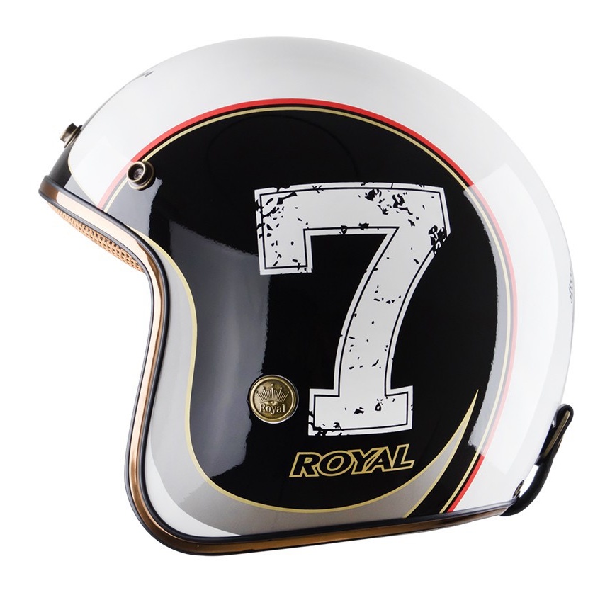 Mũ Bảo Hiểm Royal M20C Tem Màu, Logo Viền Đồng - BH Chính Hãng 12 Tháng (Tặng Khăn Trùm Ninja + Túi)