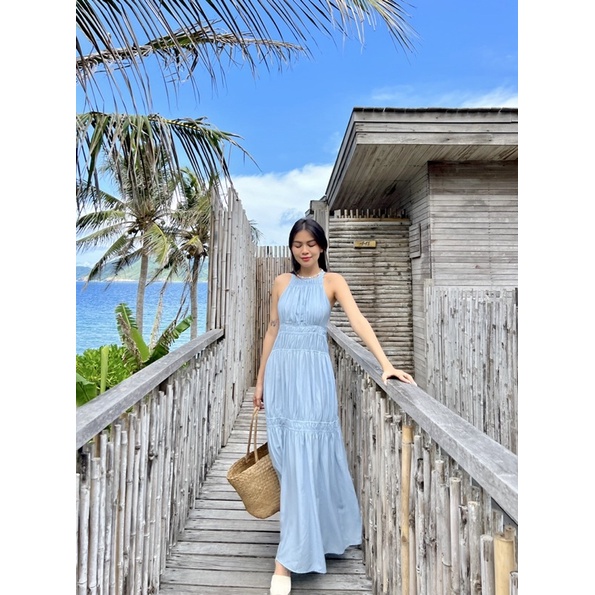 Maxi dài hở lưng