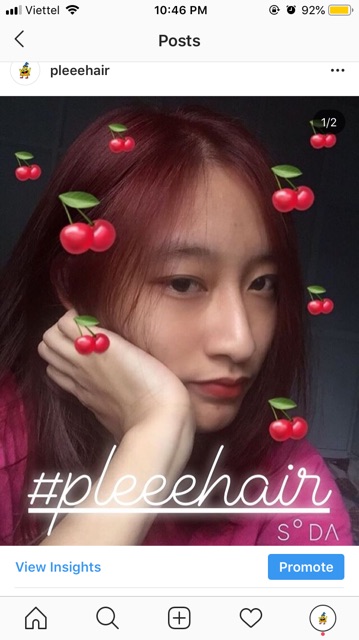 [KHÔNG TẨY] Thuốc nhuộm tóc màu ĐỎ HỒNG +kèm oxy trợ dưỡng và găng tay | BigBuy360 - bigbuy360.vn