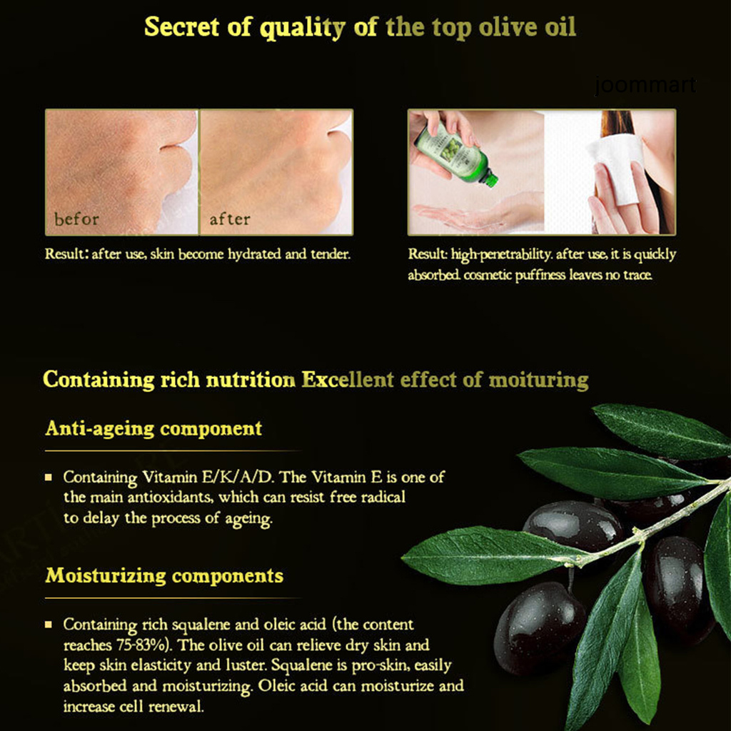 【JM】Natural Dry Skin Moisturizing Olive Base Essential Oil Stress Relief Massage