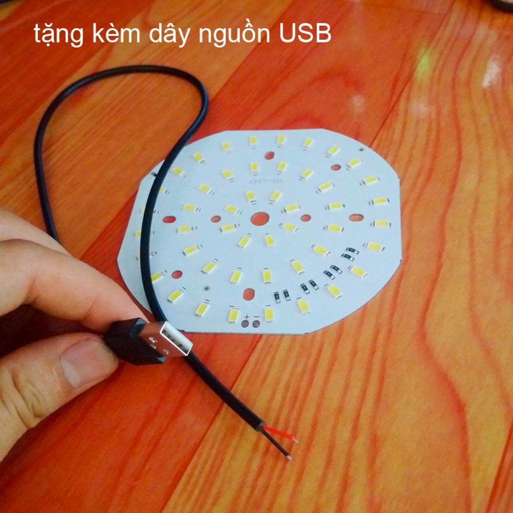 Chip LED 3.7V~5V USB, 24W 5730 Sáng trắng, Tặng dây nguồn USB