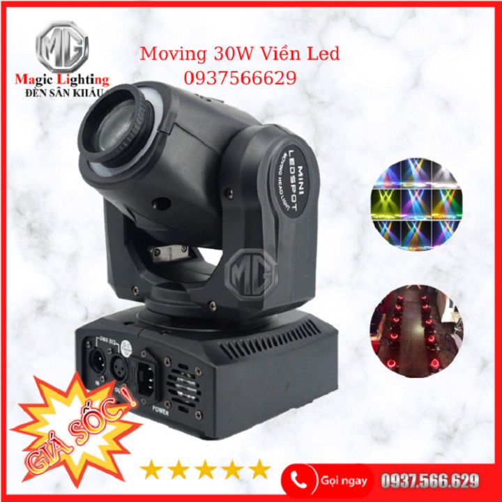 Đèn Moving 30W Viền Led - Đèn sân khấu tphcm