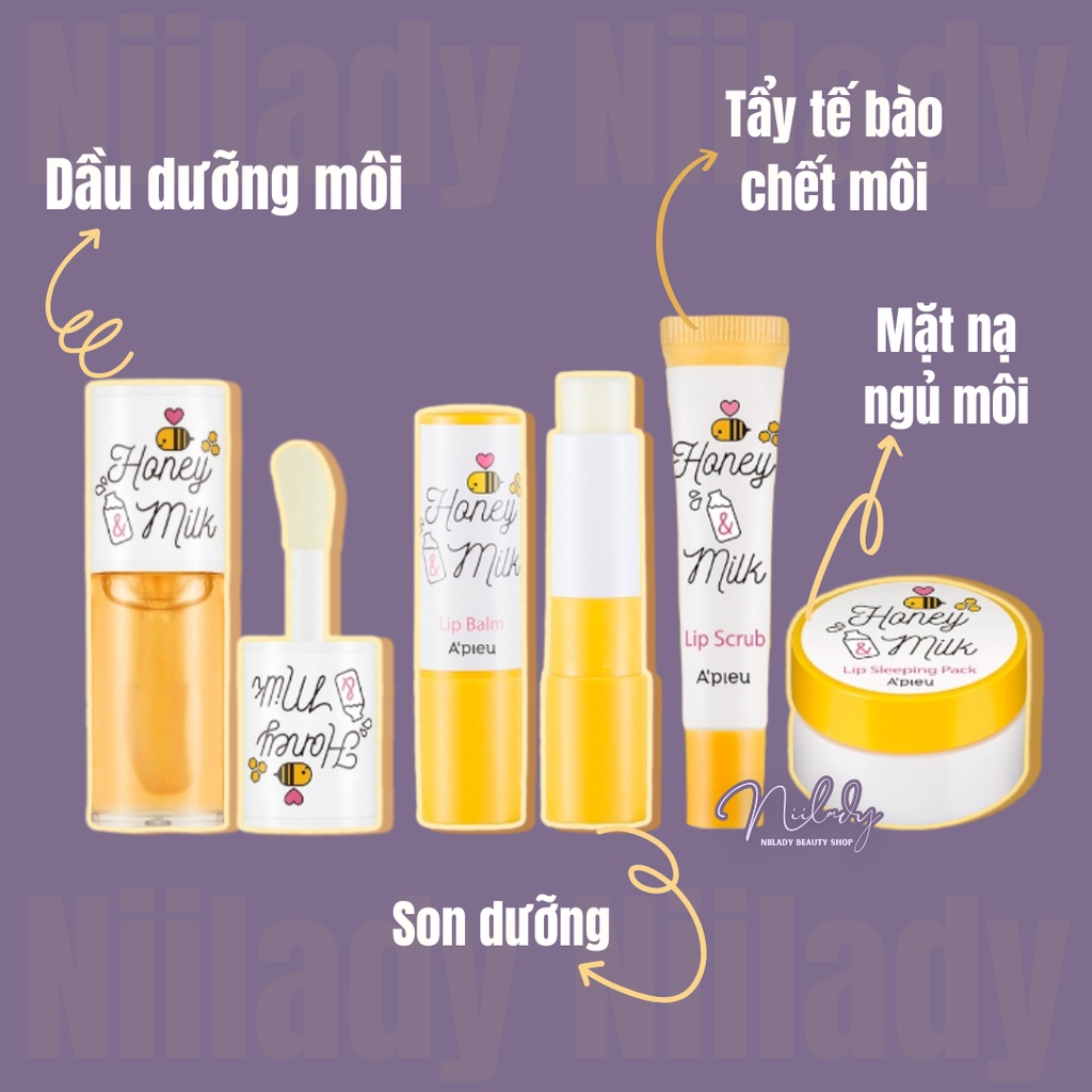 Dưỡng môi A’pieu Honey & Milk Lip Dầu dưỡng môi A'pieu