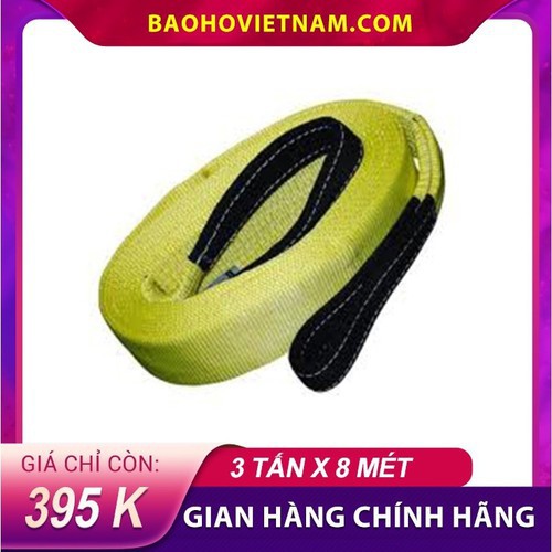 Dây cáp vải cẩu hàng loại 3 tấn dài 8 mét nhập khẩu chính hãng chuyển dùng trong công nghiệp, xây dựng,... - DCH-VN-24