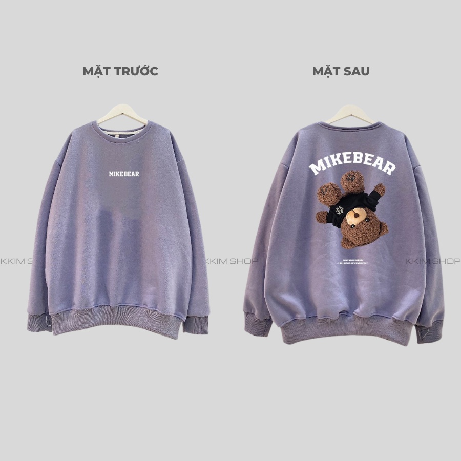 Áo Nỉ SWEATER MIKENCO Mikebear, Áo Nỉ Dài Tay Form Rộng Oversize Unisex Nam Nữ, Chất Nỉ dày dặn cao cấp. KKim Shop