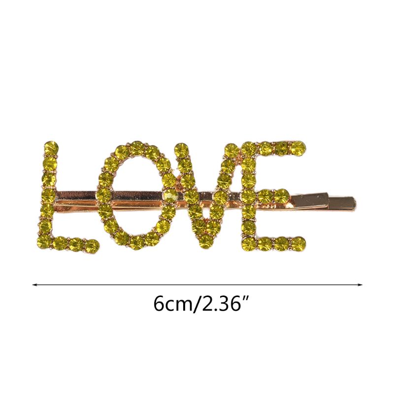 Kẹp Tóc Đính Đá Chữ Cái Tiếng Anh Lấp Lánh Thời Trang Cho Nữ