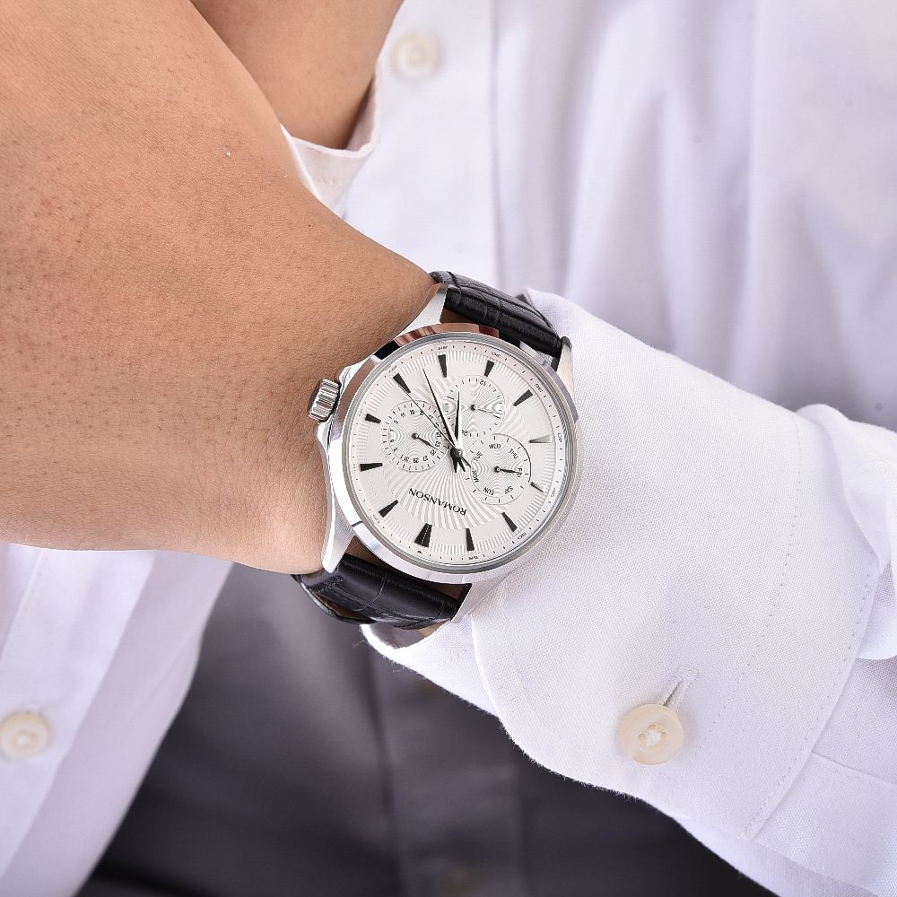 Đồng hồ Romanson Men Watch TL4222FMWWH nam máy Thụy Sĩ chống nước, mặt kính chống xước, dây thép cao cấp chính hãng