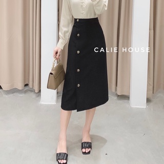 Chân váy dáng A đính cúc basic thời trang thiết kế nữ Calie House CV71