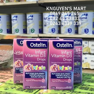 Ostelin Infant Vitamin D3 Drops 2.4ml cho trẻ từ 0 – 12 tháng tuổi