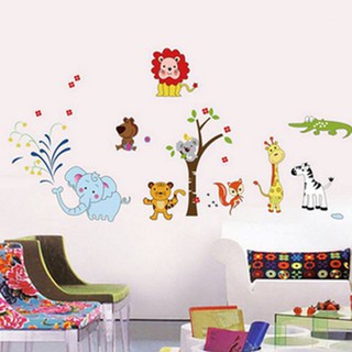 Decal dán tường vườn thú 05