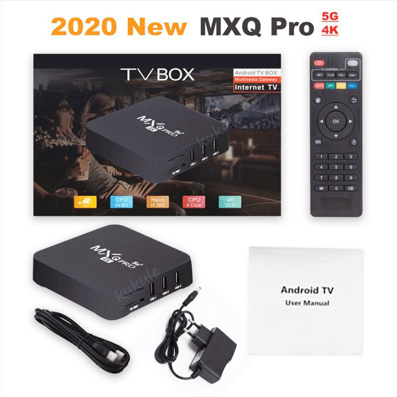 Đầu Tv Box Mxq Pro 5g Fleco / Smart Tv 4k Ultra Hd Mxq Pro 4k 5g Ram 1gb Rom 8gb Và Phụ Kiện