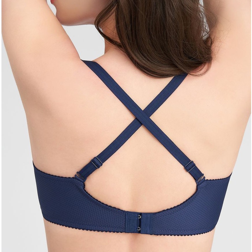 Áo ngực nữ Triumph 2505 có gọng, mút mỏng, cúp quả sâu, bản lưng to định hình và nâng ngực màu Xanh Navy