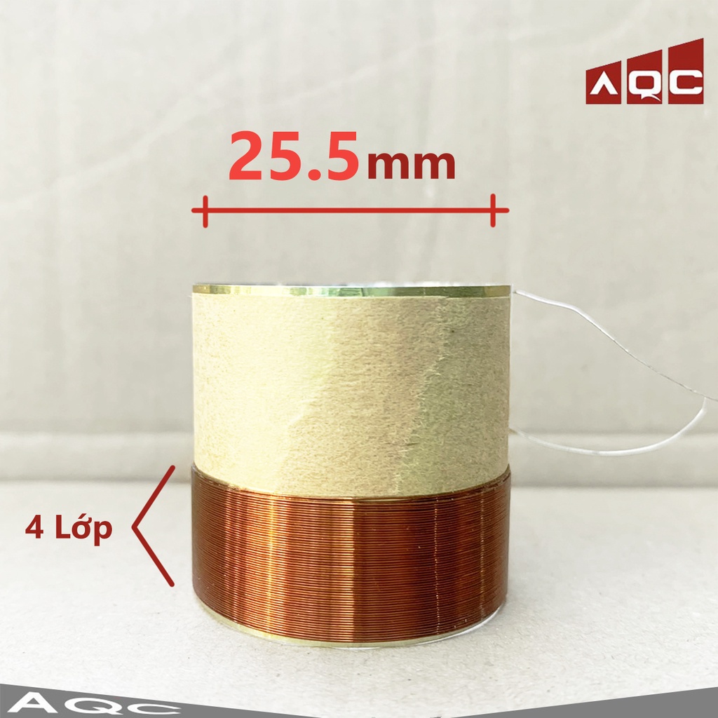 Coil loa 25.5 mm loại 4 lớp lõi đồng nguyên chất - Coil 25.5 mm âm thanh hay 4 lớp dây đồng