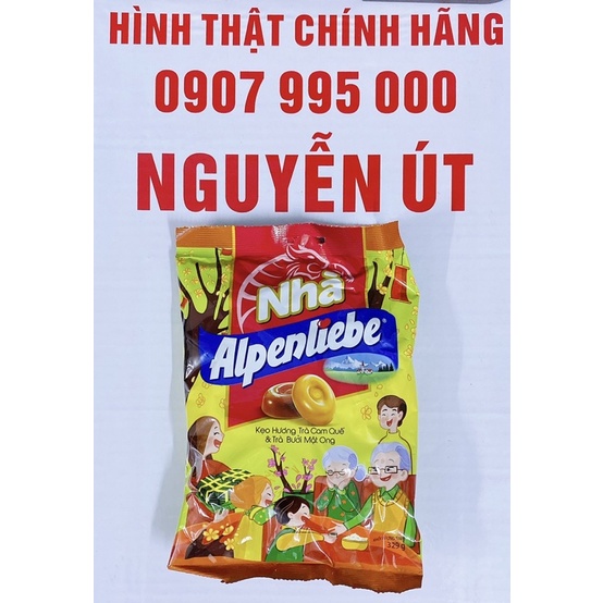 kẹo alpenliebe trà cam quế bưởi mật ong 329g gói lớn