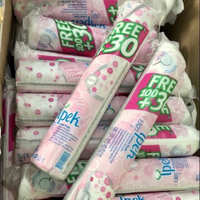 Bông tẩy trang ‪IPEK 130 miếng Or 80 Miếng