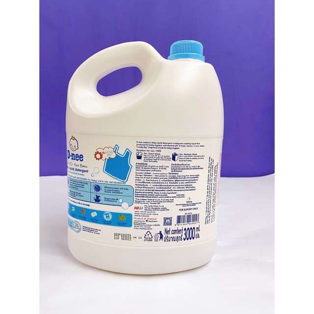 Nước giặt dnee xanh dương 💥CHẤT LƯỢNG CAO💥 nước giặt xả 3000ml - Thái Lan cho bé