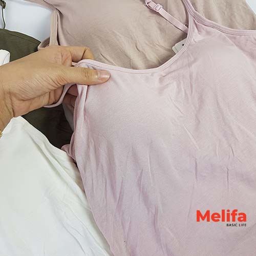 Áo hai dây nữ có đệm ngực nâng đỡ kiểu basic trơn chất cotton thoáng mát nhiều màu mã A0093 | BigBuy360 - bigbuy360.vn