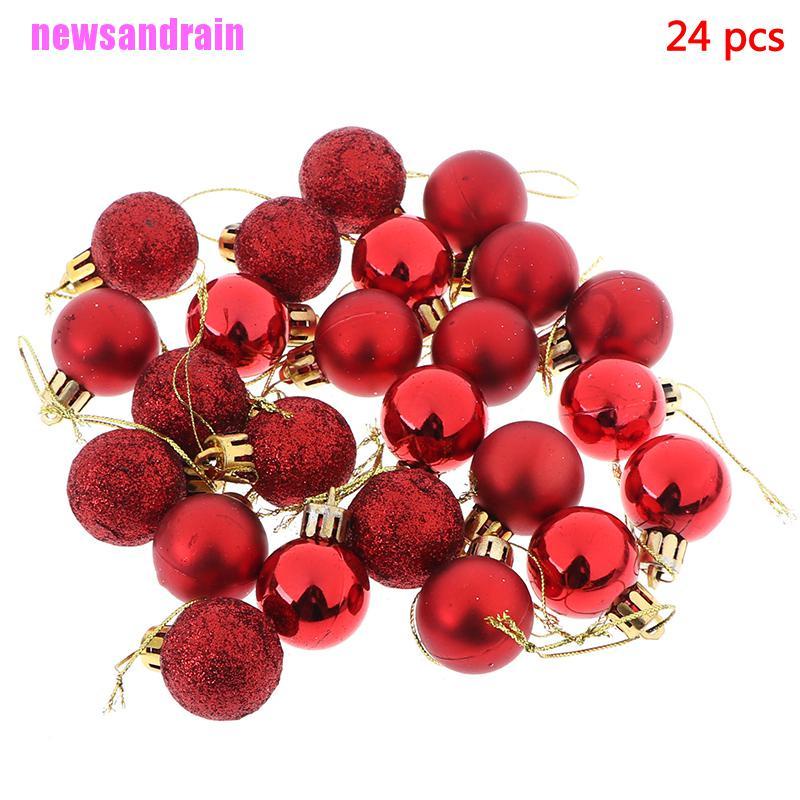 Set 24 món đồ trang trí cây thông Noel mừng giáng sinh xinh xắn