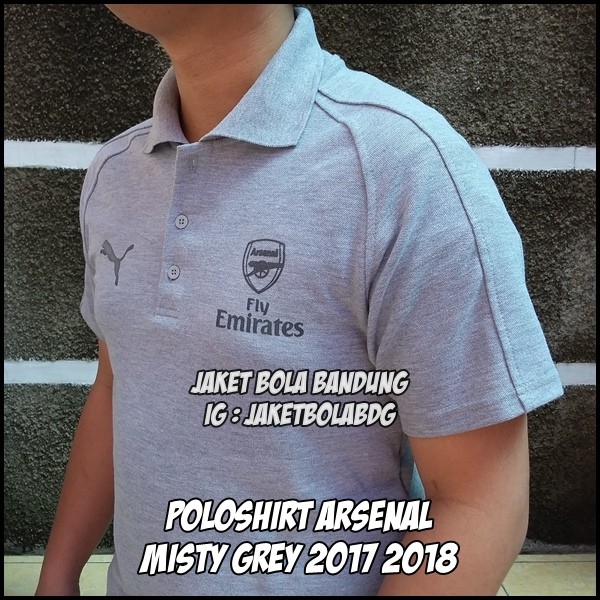 Áo Thun Polo Arsenal Misty Gray 2017 2018