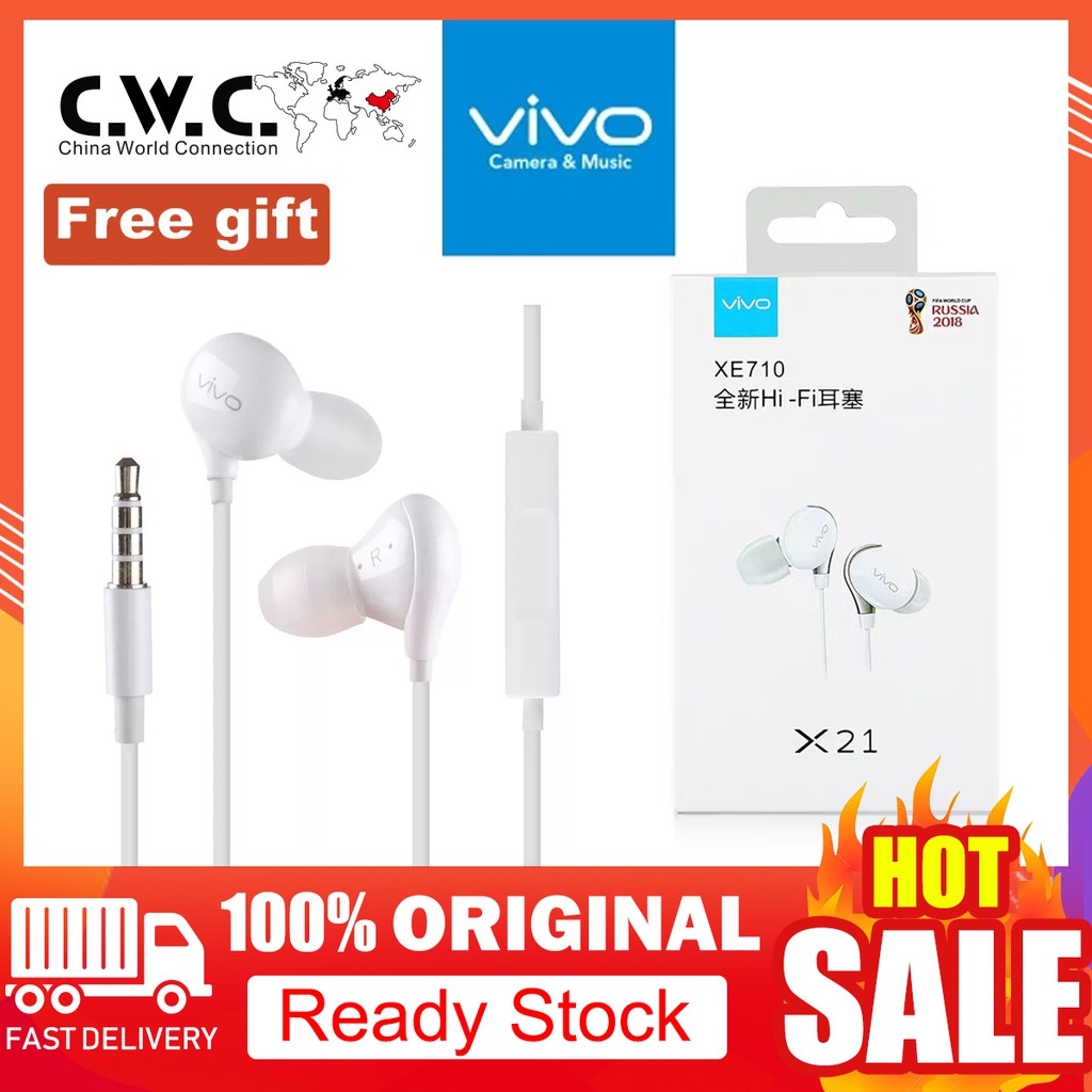 Tai nghe VIVO XE710 100% chính hãng giắc cắm 3.5mm kèm mic chất lượng cao