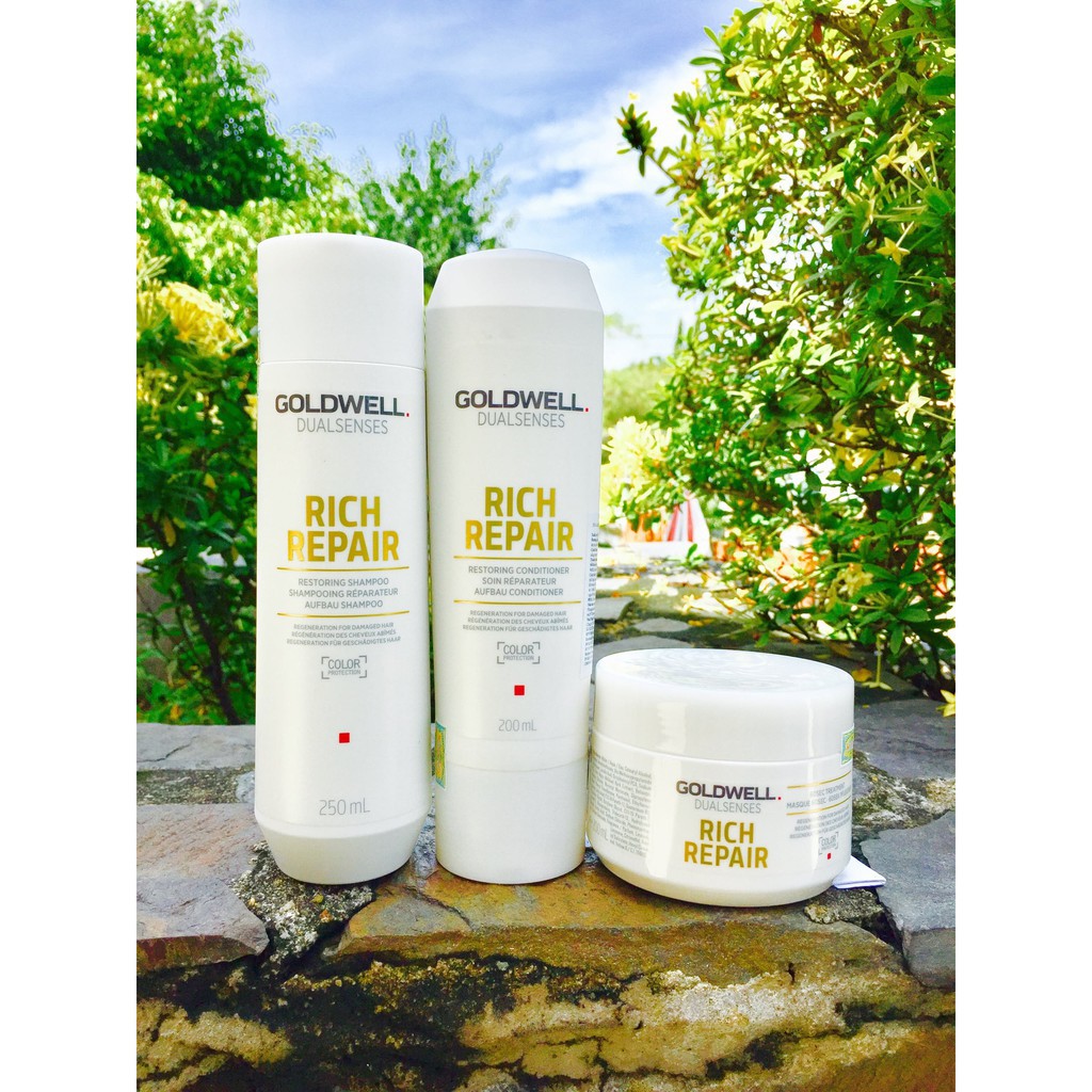 Bộ Dầu Gội - Dầu Xả Phục Hồi Goldwell Rich Repair 200ml + 250ml