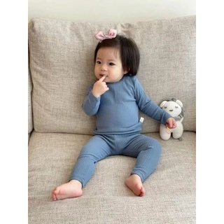 Bộ quần áo thun tăm cho bé trai/ bé gái h.m a.uth size 9/12m đến 3/4y