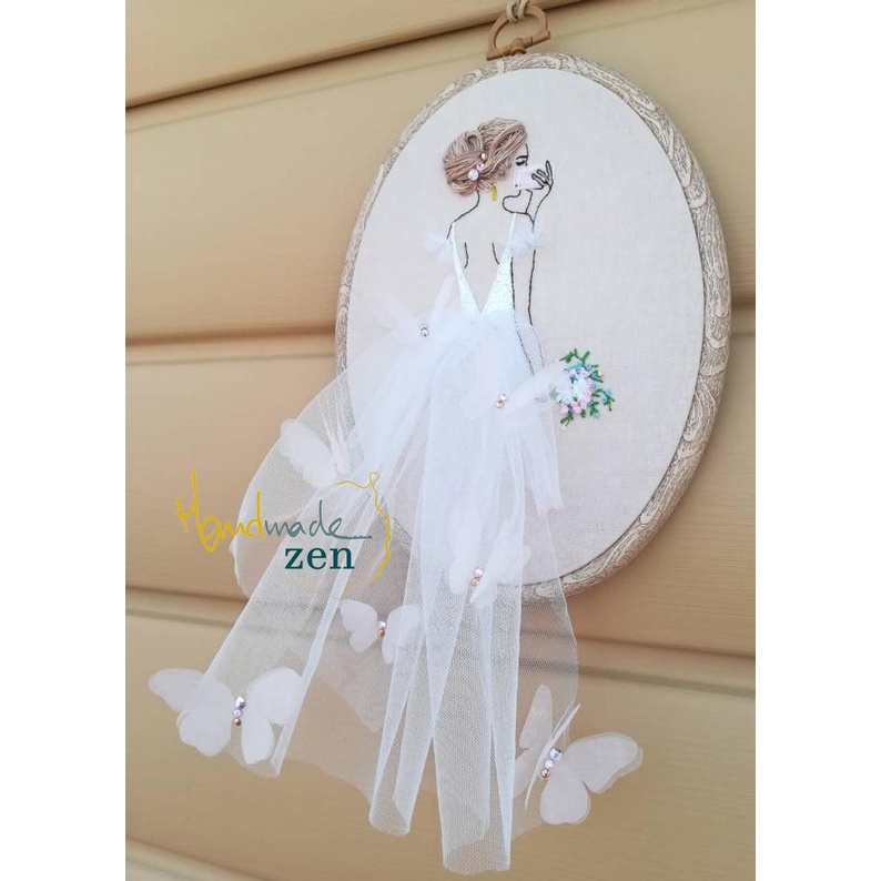DIY bộ KIT thêu tay kỉ niệm TÌNH YÊU quà tặng tự làm valentine Love decor trang trí nhà / tiệc ZEN HANDMADE đám cưới