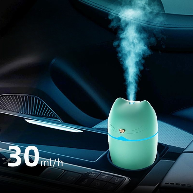 Máy Xông Tinh Dầu Mini Mèo Phun Sương Tạo Ẩm Khuếch Tán Hương Thơm Phòng Ngủ & Ô tô Khử Khuẩn Xua Đuổi Muỗi