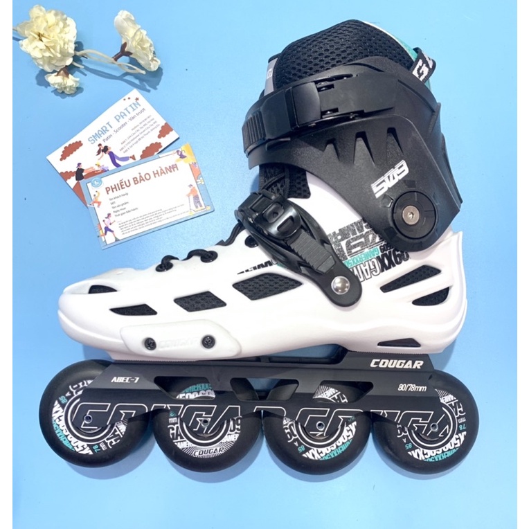 Giày Patin Cougar 509 màu trắng thời thượng, cao cấp