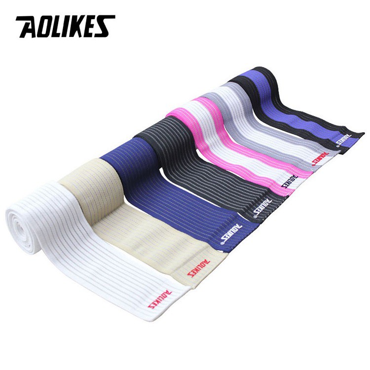 Băng Cuốn Đàn Hồi Bảo Vệ Đầu Gối Khủy Tay Cao Cấp Aolikes (1 Đôi L90cm)