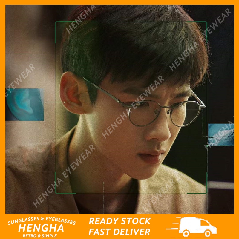 (HENGHA) Mắt Kính Gọng Tròn Siêu Nhẹ Có Thể Thay Đổi Màu Xanh Dương