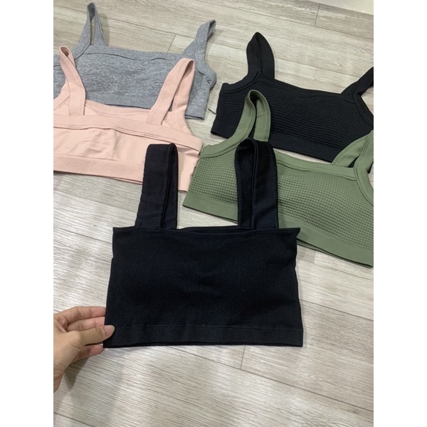 ÁO BRA TẬP GYM YOGA XUẤT KHẨU 2 DÂY BẢN TO VẢI THUN DỆT KIM CAO CẤP - BR0189