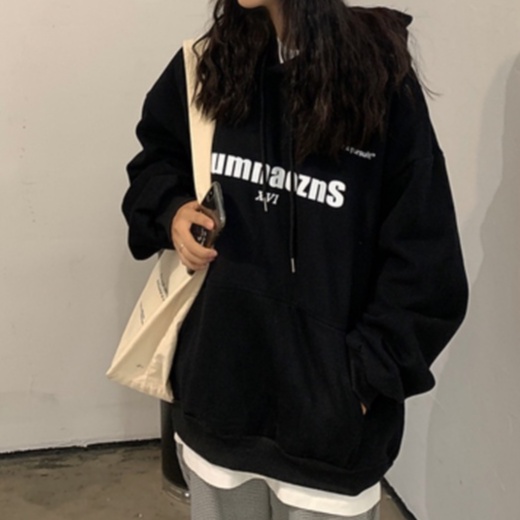 Áo hoodie dáng rộng vải cotton thời trang năng động đơn giản Hàn Quốc cho nam