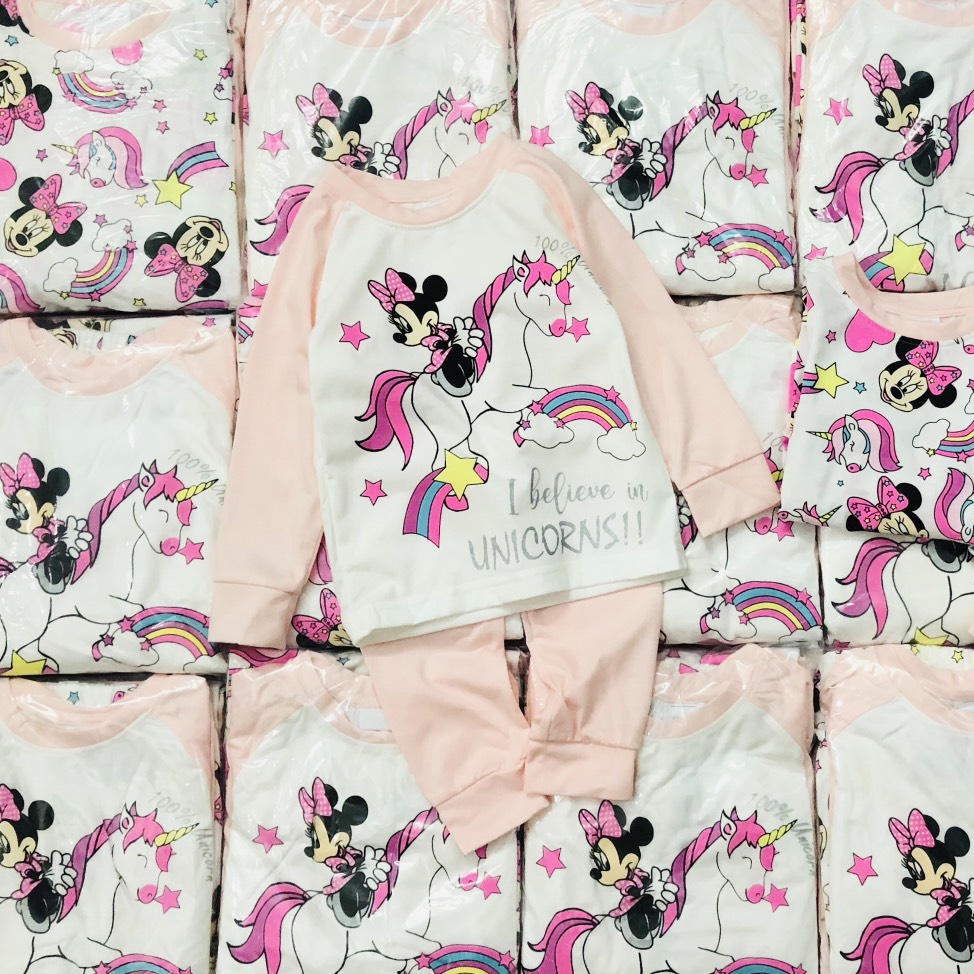 Set 2 Bộ Dài Tay Mickey Pony Hình In Sắc Nét Cho Bé Gái  - Jumping Beans Official Store