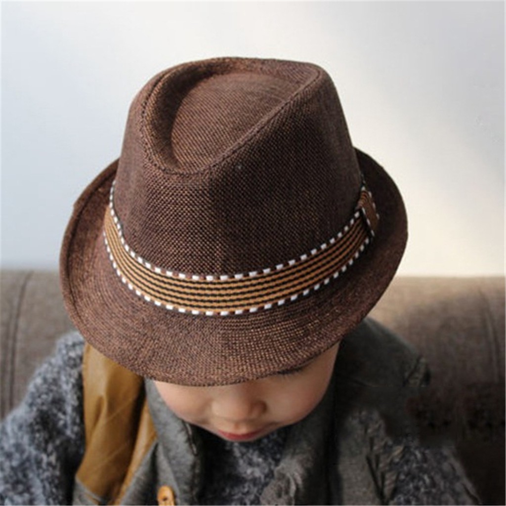 Mũ cowboy đan rơm PANAMA thời trang cổ điển cho em bé