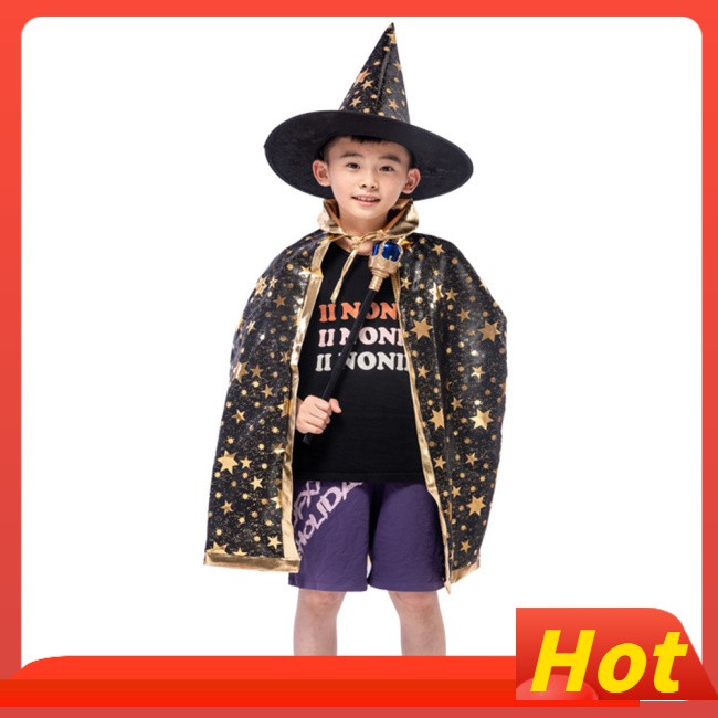 Set Đồ 2 Món Hóa Trang Phù Thủy Cho Bé Dịp Halloween