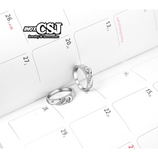 [CSJ] NHẪN CẶP ĐÔI INOX TRÁI TIM