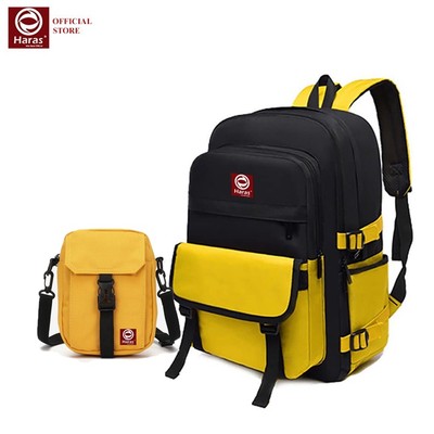 Combo Balo Phối Màu Thời Trang HR297 Và Túi Đeo Chéo HARAS HR281