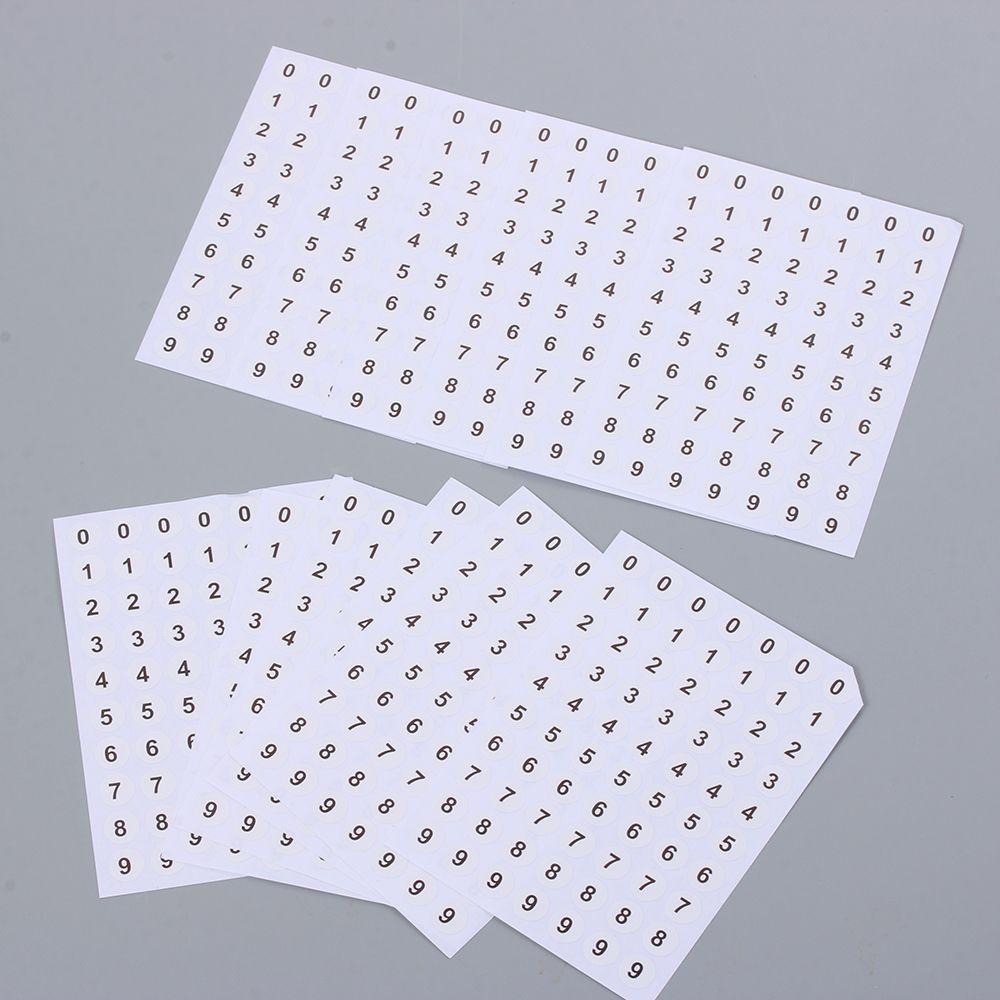 Set 12 Tấm Sticker Phân Loại Thêu Chữ Số Tiện Dụng