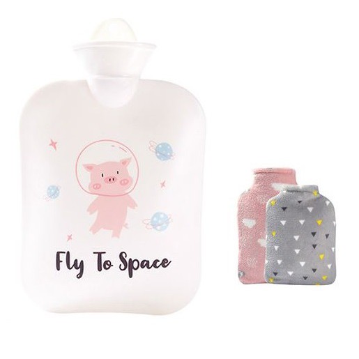 Túi Chườm Nóng Lạnh Cute Pig Big Size 1300ml ( Tặng Kèm Túi Vải Bông Mềm Mại)