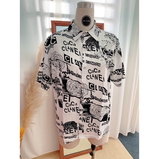 Áo sơ mi họa tiết Unisex phom rộng