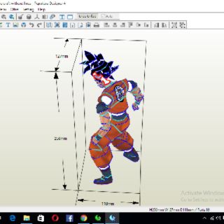 Mô hình giấy goku 23cm