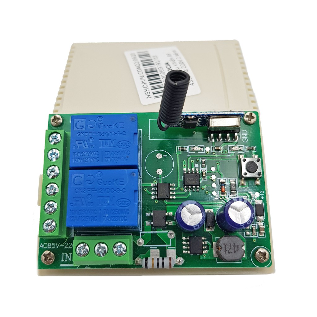 Bộ điều khiển RF 433Mhz 220V 2 kênh (Không kèm remote) - OCIA