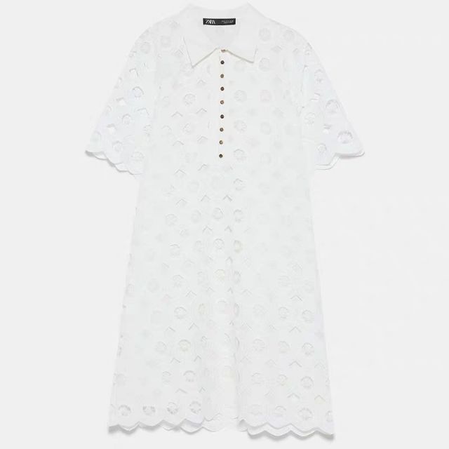 ĐẦM TRẮNG ZARA CUT OUT