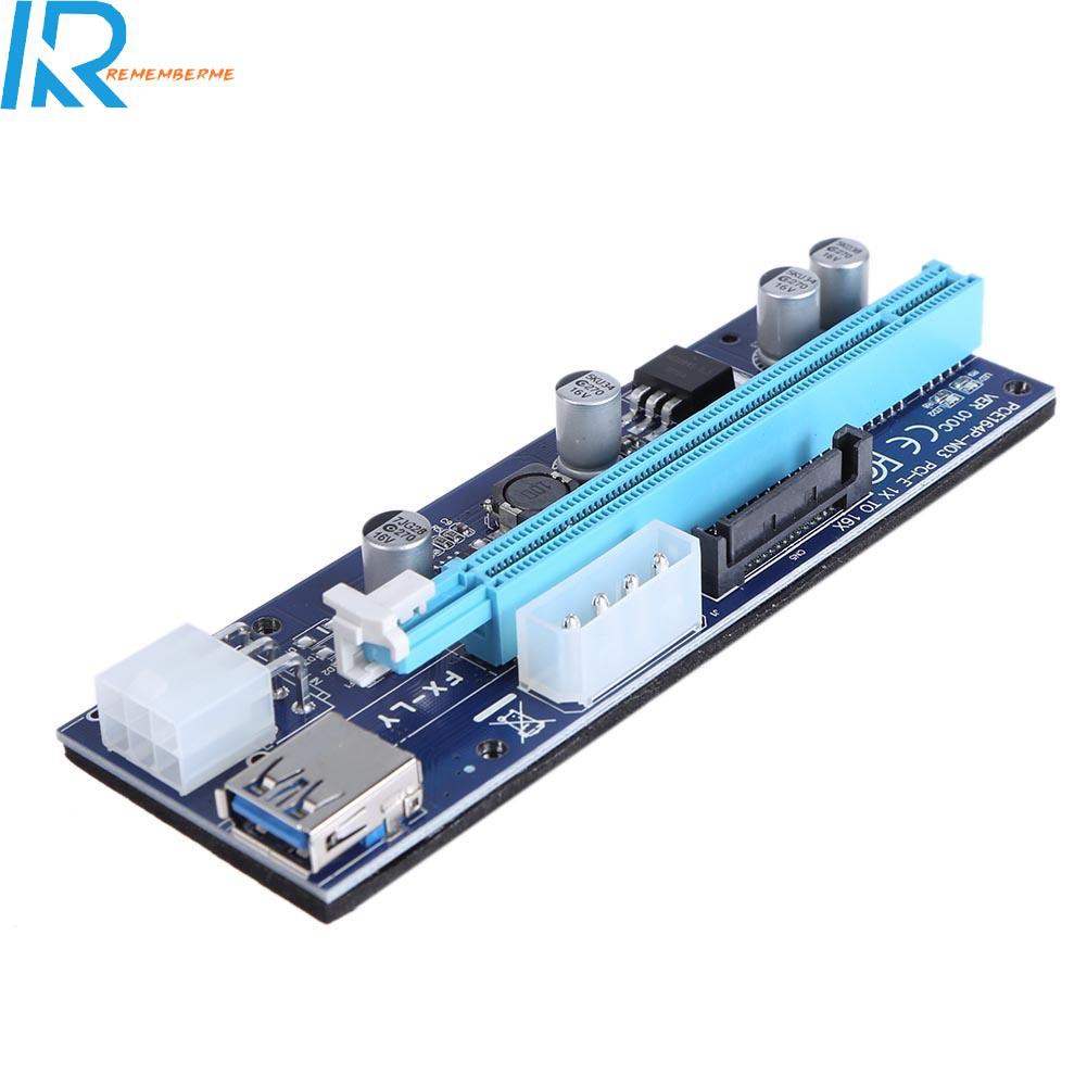 Dây Cáp Chuyển Đổi Pci Express Riser Card 1x Sang 16x Usb 3.0 6pin Pci