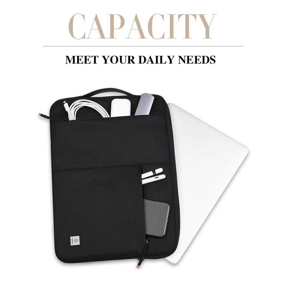 Túi Xách Dọc Và Xách Ngang Wiwu Alpha Slim Sleeve Dành Cho Laptop, Macbook, Ipad - Hàng Chính Hãng