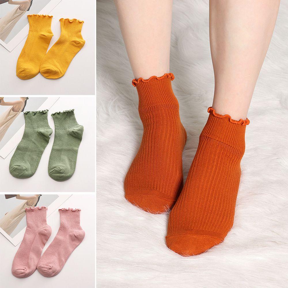 OKDEALS Tất Cổ Thuyền Phối Ren Phong Cách Thời Trang Thu Đông Nhật Bản