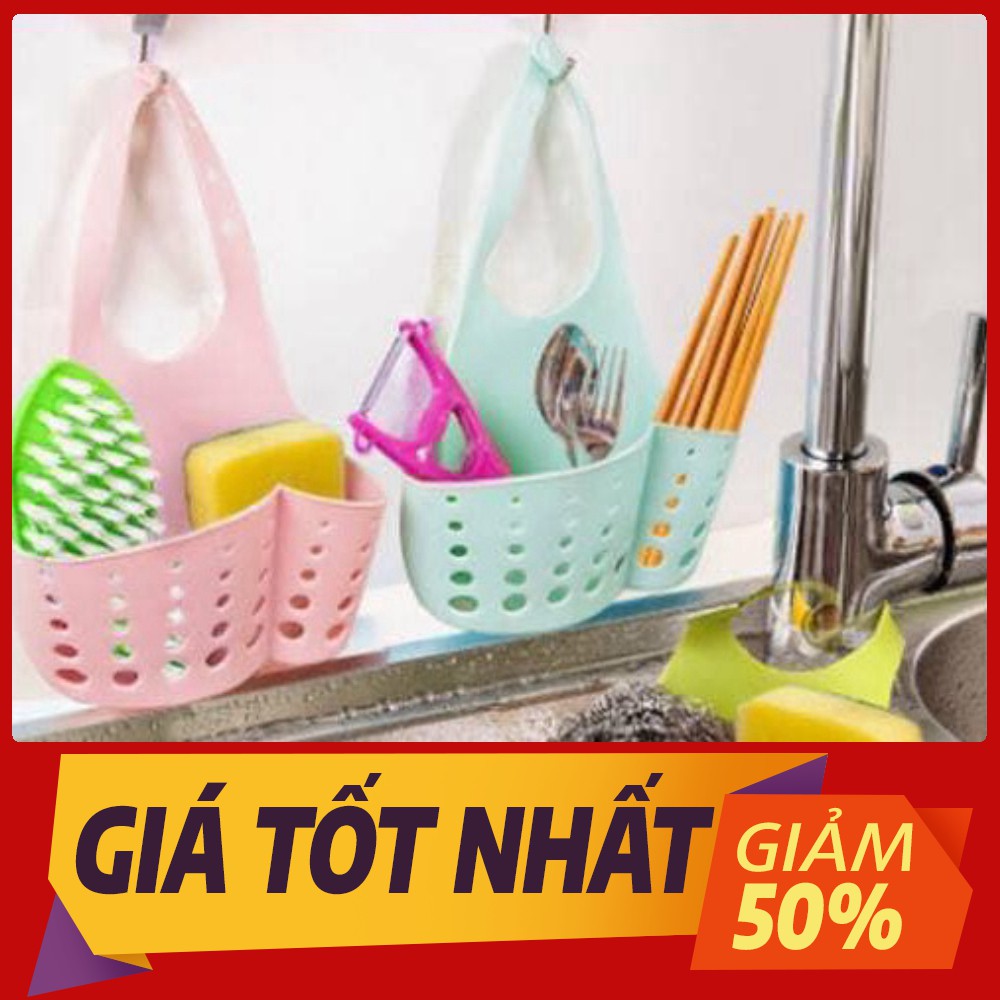 [Sale toàn shop] Giỏ treo vòi đựng giẻ rửa bát silicon