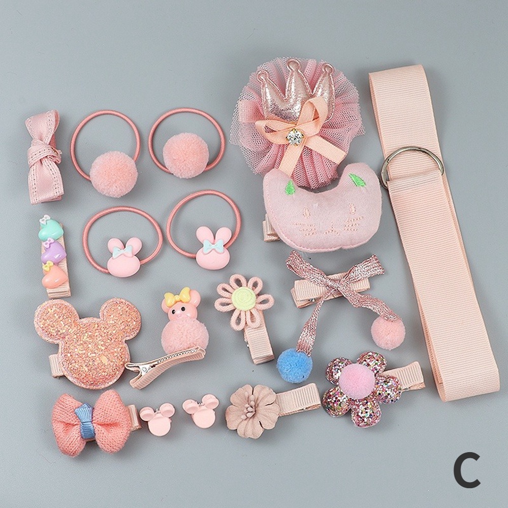 Set 18 Kẹp Tóc Nơ Xinh Xắn Đáng Yêu Dành Cho Bé Gái